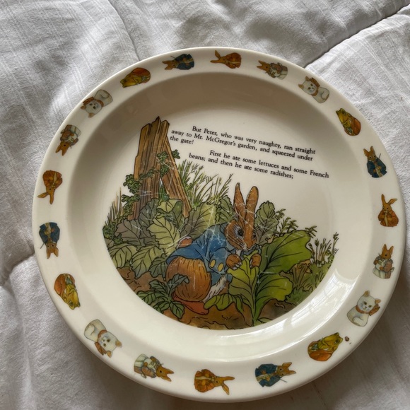 1987 Allen Atkinson’s illustrations The Tale of Peter Rabbit  child’s plate. - Picture 3 of 5